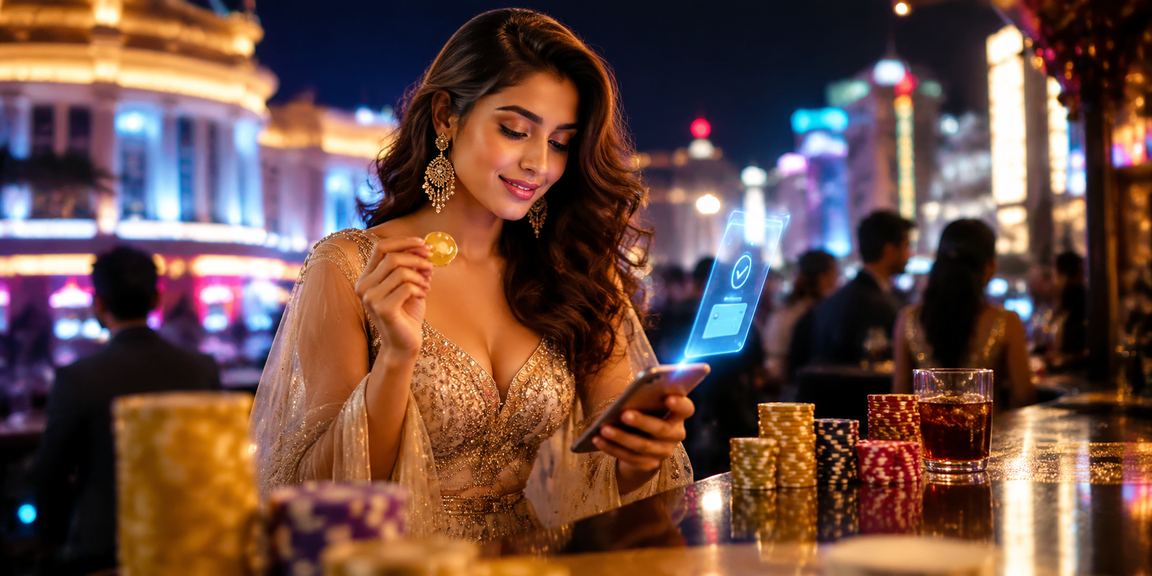 Live casino dealer hosting vibrant game in India